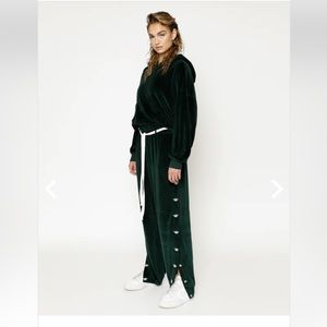 Boys Lie: GREEN OH SNAP VELOUR PANTS